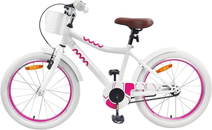 Kinderfiets - Klassieke fiets - Leren fietsen - Groeivriendelijk ontwerp - 20 inch - Wit