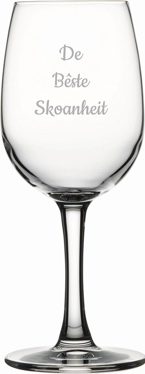Gegraveerde witte wijnglas 26cl De Bêste Skoanheit