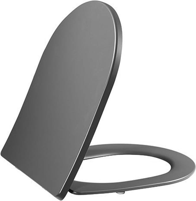 Wiesbaden Shade Slim Toiletzitting Softclose en Quick Release - Mat Grijs