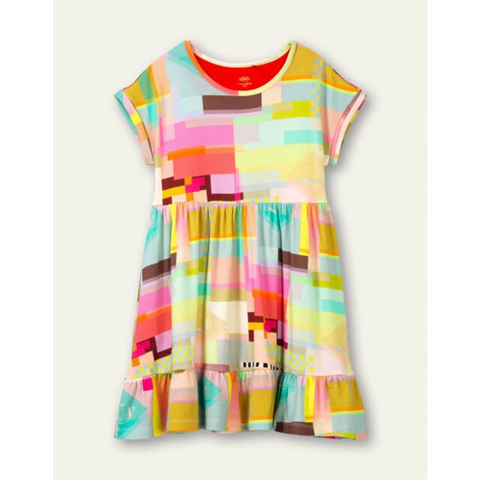 Oilily Dita - Jurk - Meisjes - Blauw - 92/2T