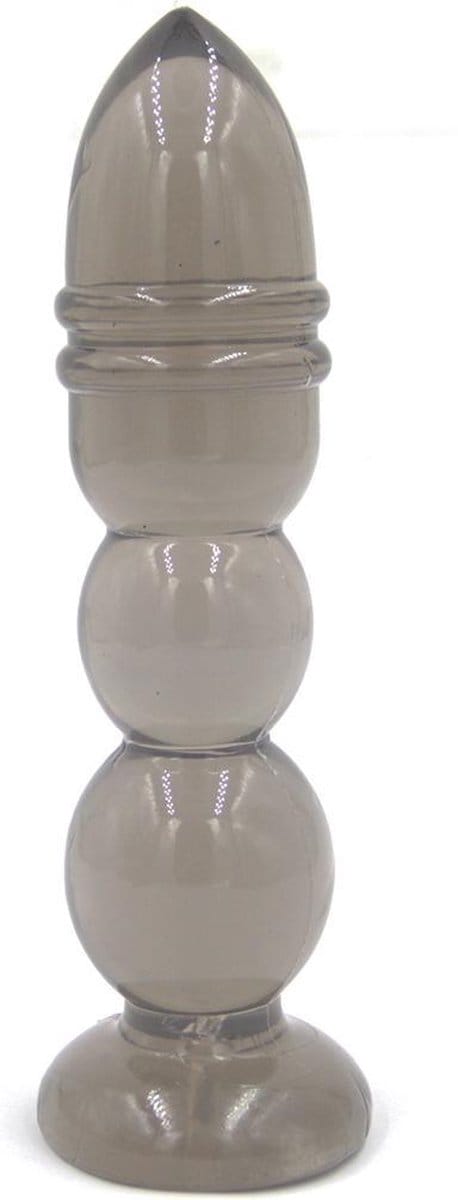 Power Escorts - Rocket Drill - Flexibele / Stevige - Anal Plug - Butt Plug - 5.2 Inch / 13 cm - BR116 - Transparant/Zwart