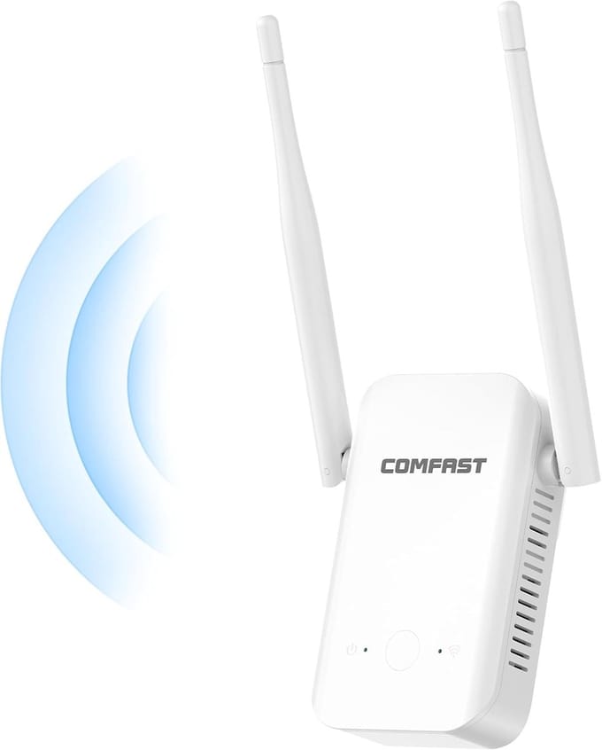 Wifi Versterker - WLAN Repeater - Betere Dekking - 300 Mbps Snelheid - 2 Antennes - Wit