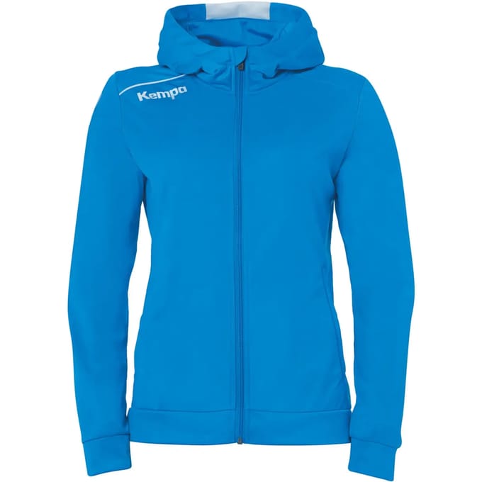 Kempa Player Hood Jacket Dames - sportvest - lichtblauw/wit