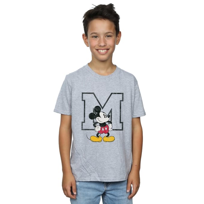 Disney Jongens Mickey Mouse Classic M T-Shirt (Sportgrijs)