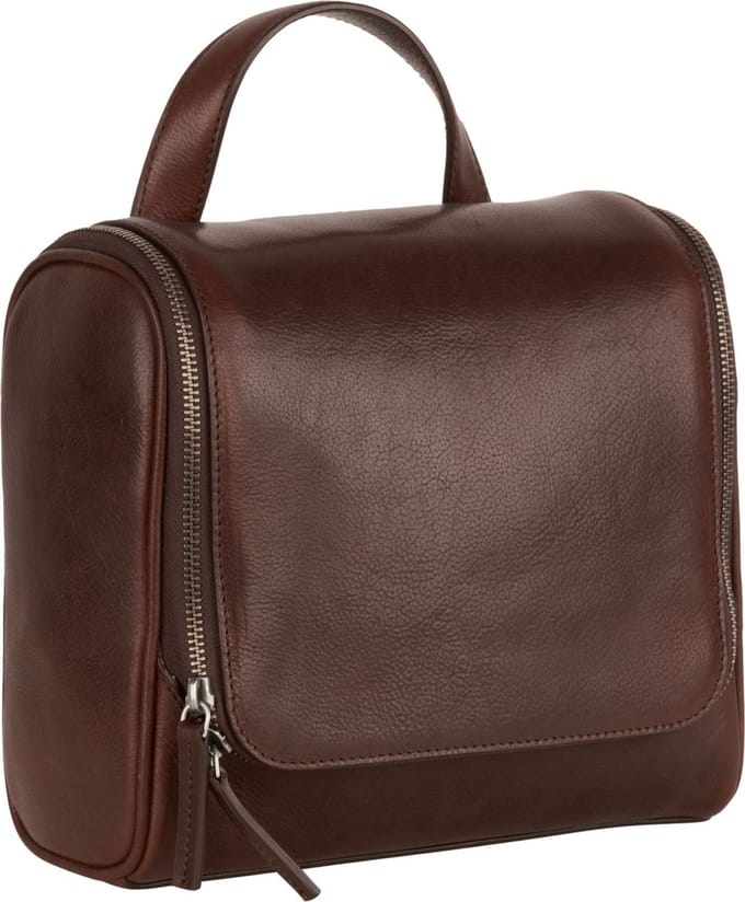 LEONHARD HEYDEN Cosmetische tas Roma Washbag Brown Bruine
