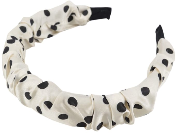 Polkadot - Stippen Diadeem/Haarband - Crème | Polyester