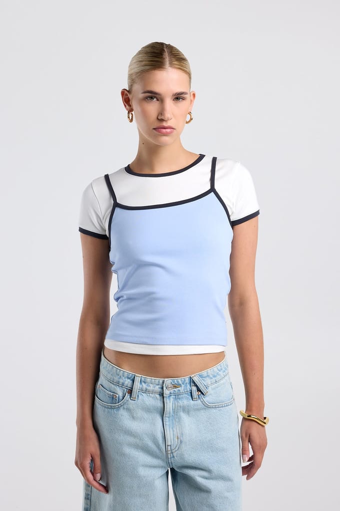America Today Giada Babyblue Taglia: M | Canottiere Outlet | Donna | Blu