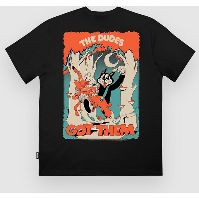 The Dudes Big Bad Wolf Classic Premium T-Shirt zwart