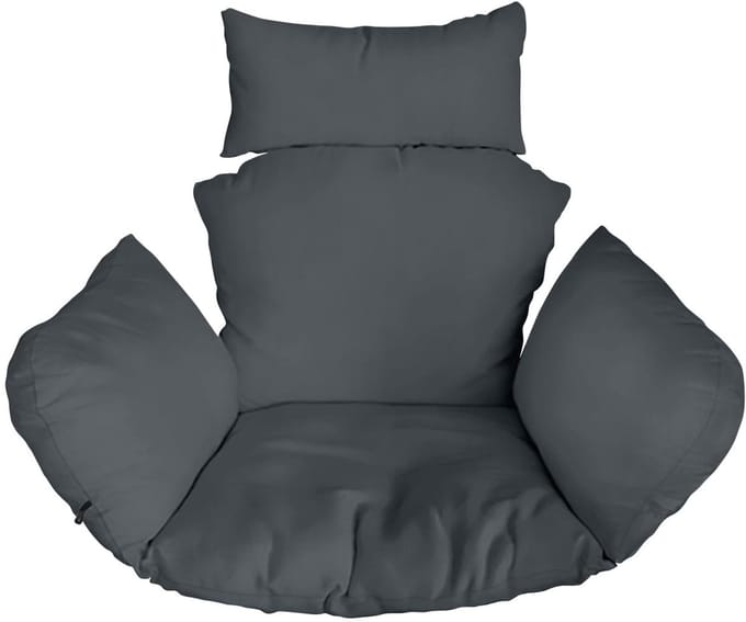 FEROCITY - Hangstoel Kussen - Hangstoelkussen - Tuincocon Kussen - Schommelkussen - Polyester - Grafiet