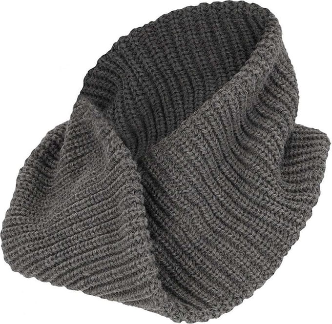Gebreide Jongens Colsjaal - Snood met Knoop - Grijs - 2-4 jaar