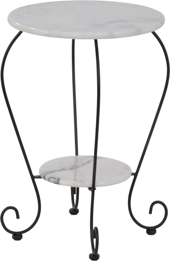Outdoor Living - Bijzettafel marmer wit Ø25/Ø41cm