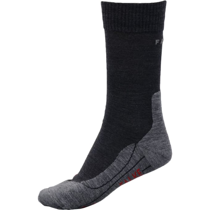 FALKE TK5 anti-blaar dun wol functioneel materiaal wandelsokken heren grijs - maat 39-41