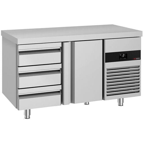 GGM Gastro Kühltisch PREMIUM - 1400x700mm - mit 1 Tür - 3 Schubladen