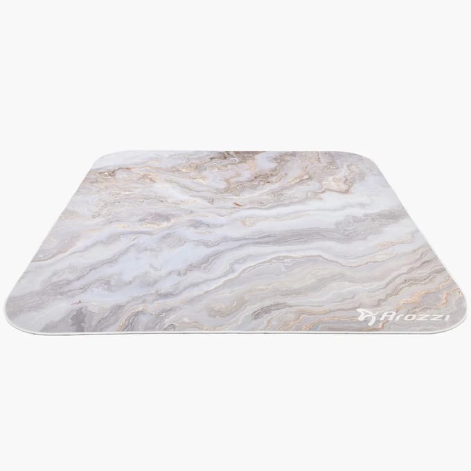 Arozzi Zona Square Vloerbeschermer voor Bureaustoel - Anti-slip - 116 x 116 cm - Wit Marmer