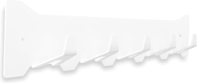 Gorillz Triangle Five Wandkapstok – Stijlvol en Praktisch Industrieel Design - Wit