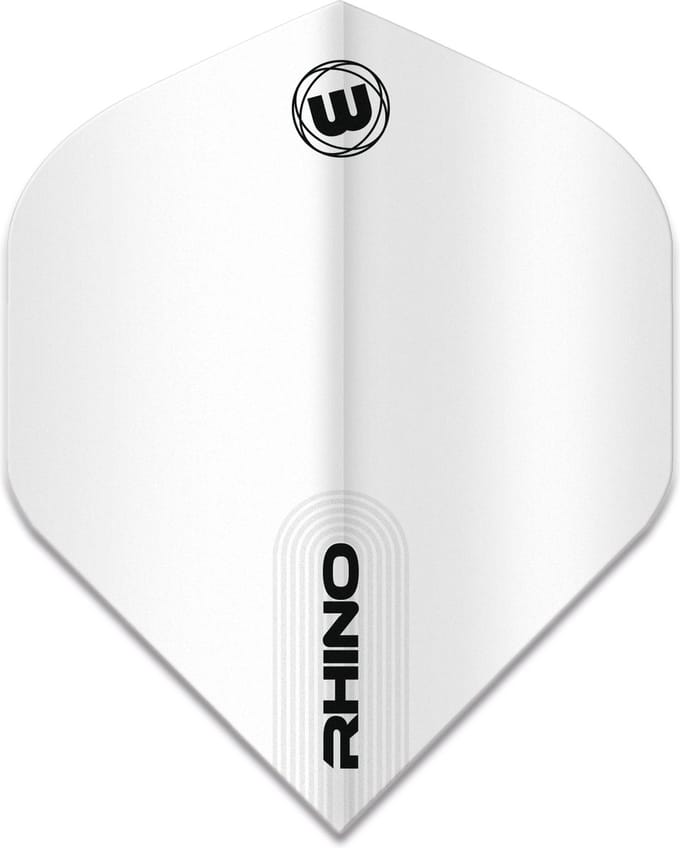 Winmau Rhino White Flight - Dart Flights