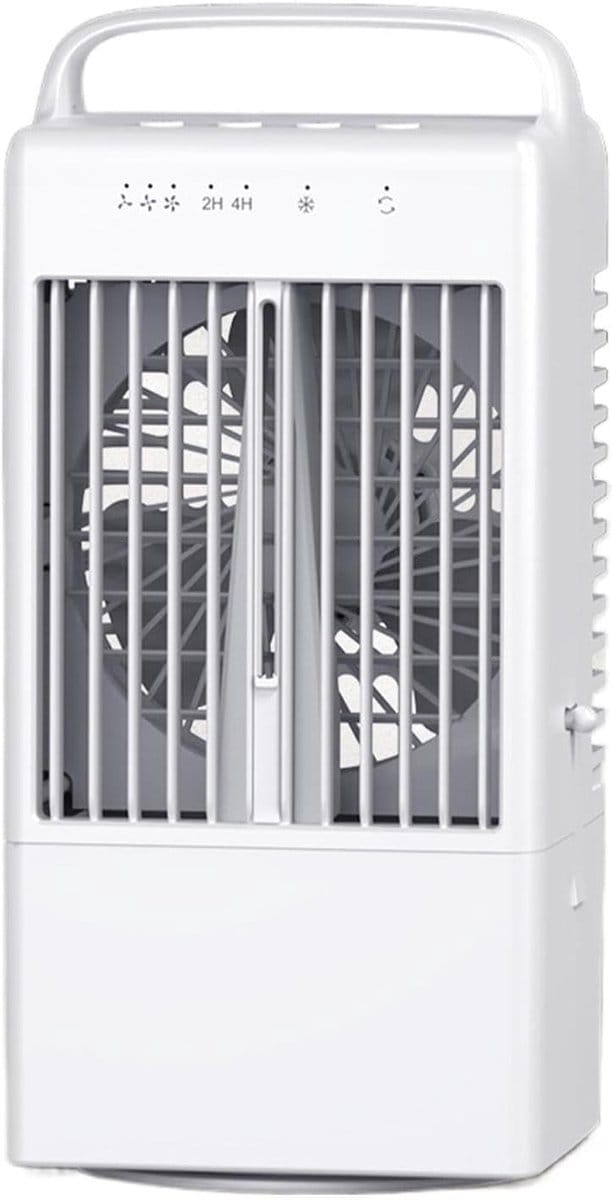 Luchtkoeler - Ventilator Luchtbevochtiger - Kamerkoeling - 4-in-1 Functie - 32 x 15 x 32 cm - Wit