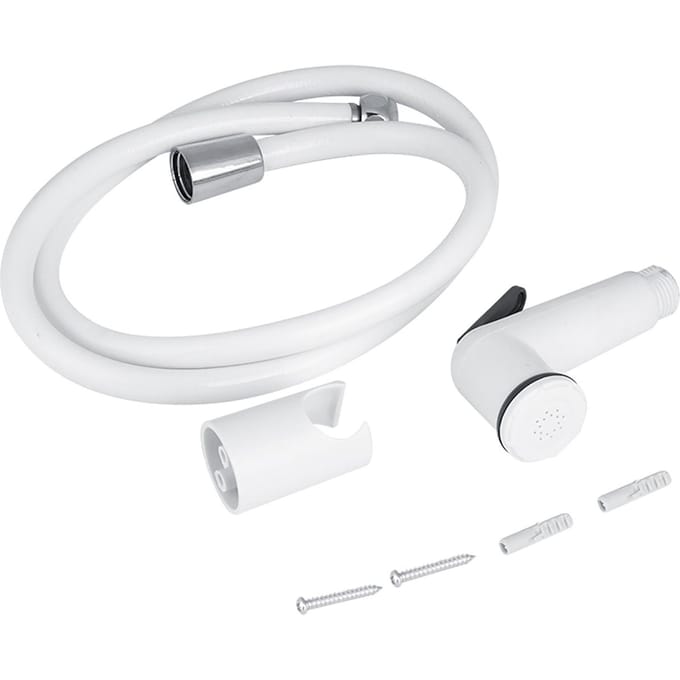 Draagbare ABS Plastic Handheld Bidetsproeier Badkamer Douche Sproeikop Set met Slang & Houder white