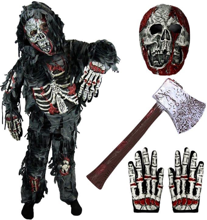 JOYIN Kinder Zombie Kostuum - maat S