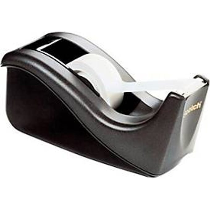 Scotch™ plakbanddispenser C60, zwart + Scotch® Magic™ onzichtbaar plakband, 19 mm x 33 mm, incl. 4 rollen
