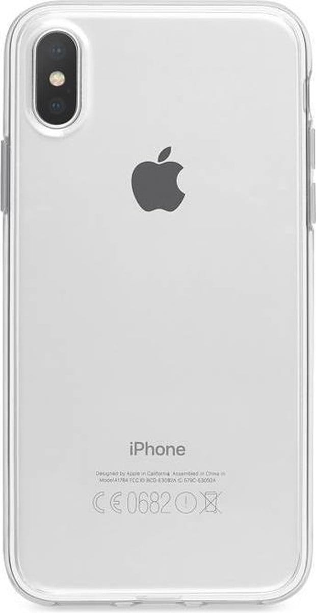 Fooncase Hoesje Geschikt voor iPhone XS Max - Shockproof Case - Back Cover / Soft Case - Transparant