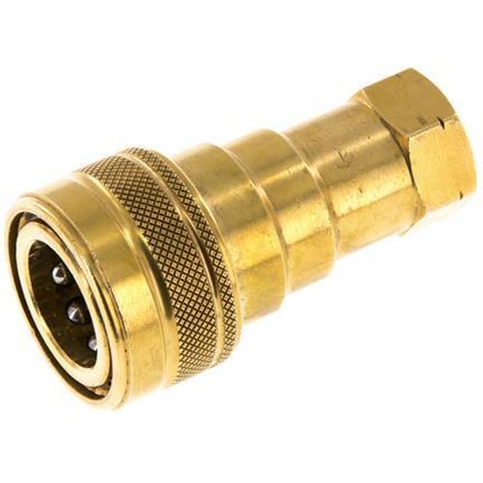 Messing DN 10 Hydraulische Koppeling Snelkoppeling 3/8 inch NPT binnendraad ISO 7241-1 B D 19.1mm
