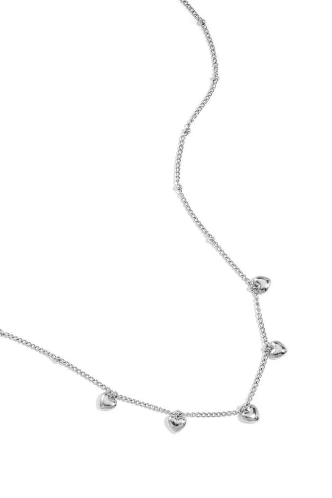 Minimalistische ketting met kleine hartjes - Goudkleur