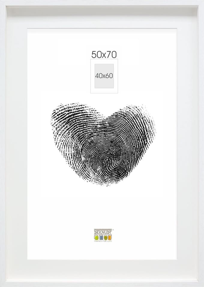Deknudt Frames Fotolijst - wit met passe-partout - 40x60 cm / 50x70 cm