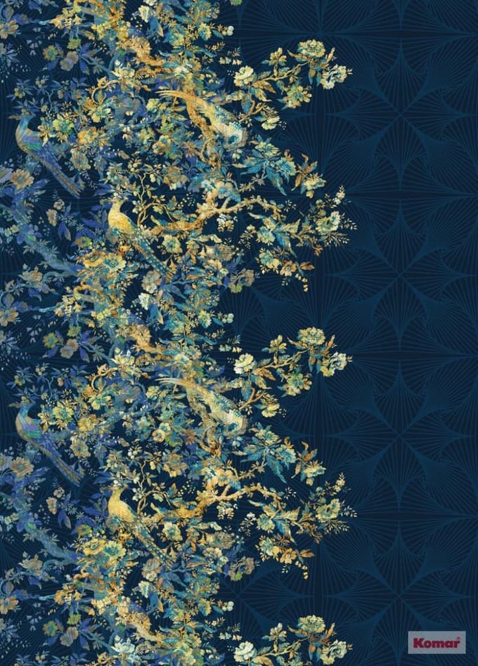 Fotobehang Nocturne - Blauw - 2,80m X 200cm