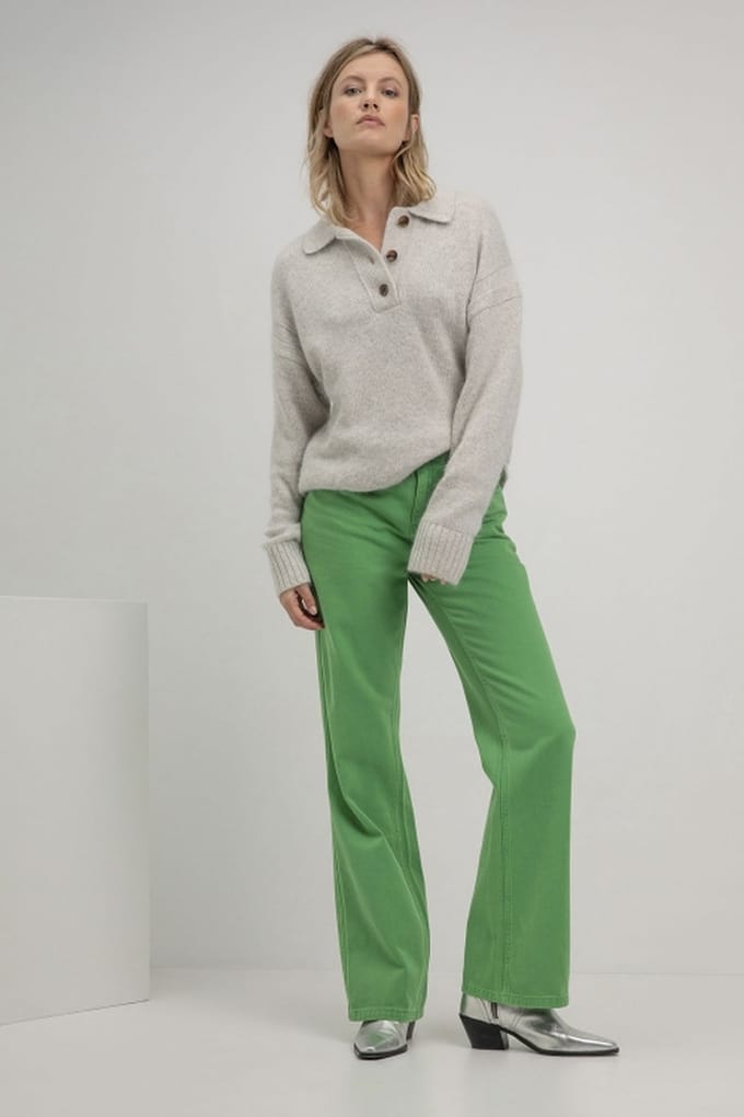 Josephine & Co Sascha Sweater Light Grey Maat: S | Sweaters Outlet | Dames | Grijs