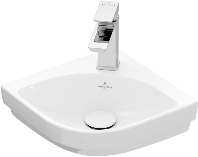 Villeroy & Boch Subway 3.0 corner hand wash basin 32 cm, with 1 tap hole, without overflow 43714601