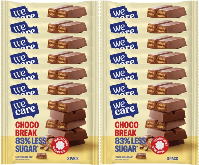 WeCare Lower Sugar - Bar - Chocolade Break - 14 x 64,5 gr