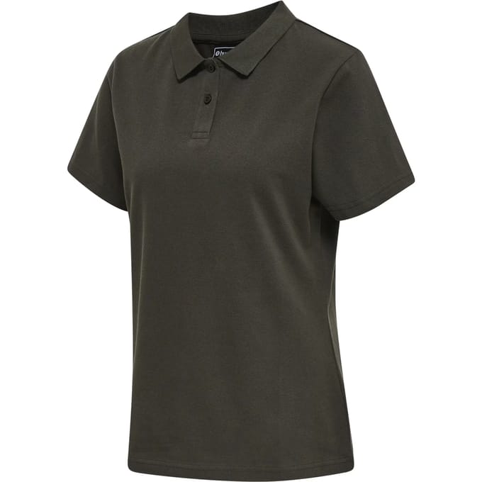 Dames stretch poloshirt Hummel Red