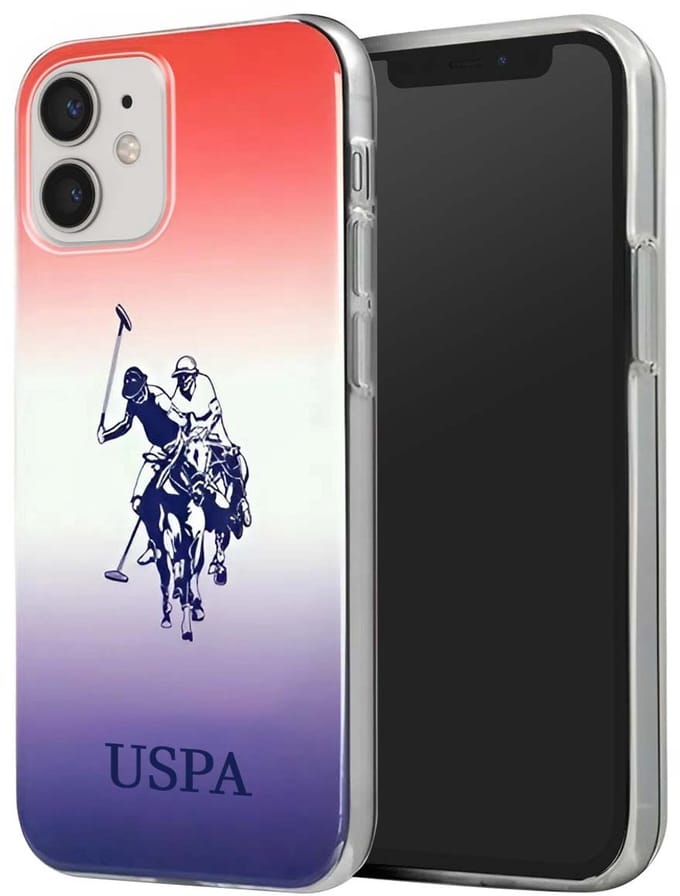 U.S. POLO ASSN., Hoesje geschikt voor iPhone 12 Mini - Ultra-Resistant & Elegant, Blauw / Rood