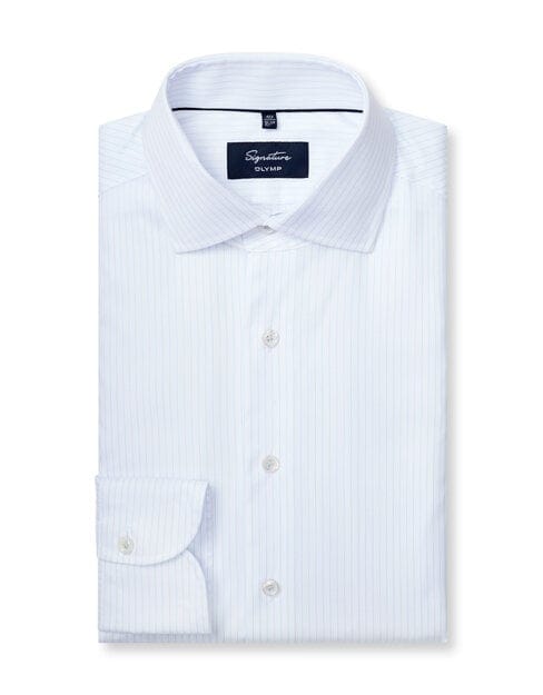 OLYMP Signature Overhemd, Tailored Fit, Signature Kent, Wit