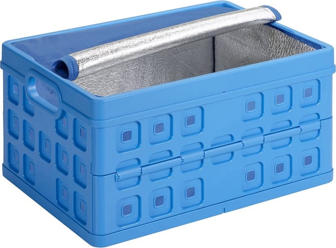 Sunware Square Vouwkrat 32L - Met koeltas - Blauw