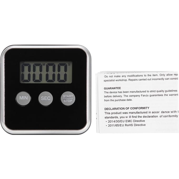 Digitale Mini Timer Luid Alarm Magnetisch Keuken Koken Aftellen gray
