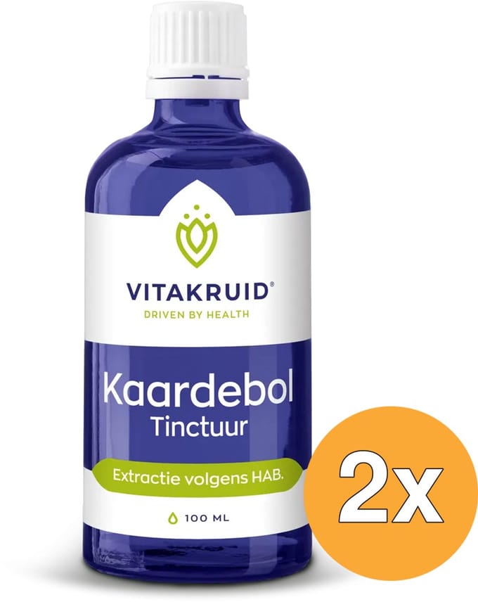2x Vitakruid Kaardebol Wortel Tinctuur Extractie volgens HAB (100 ml)