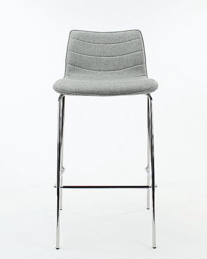 Workliving Verona Barkruk 75 cm - Wolvilt Fenice 511 lichtbruin - frame zwart