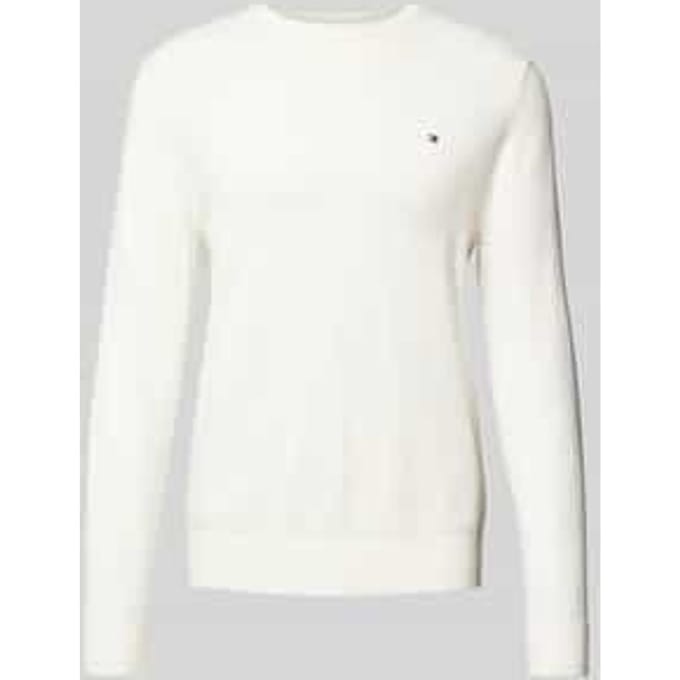 Gebreide pullover met logostitching, model 'PIMA'