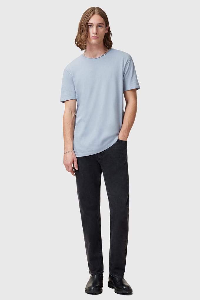 AllSaints Figure Ss Crew Willow Blue Taglia: S | Magliette basic Outlet | Uomo | Blu