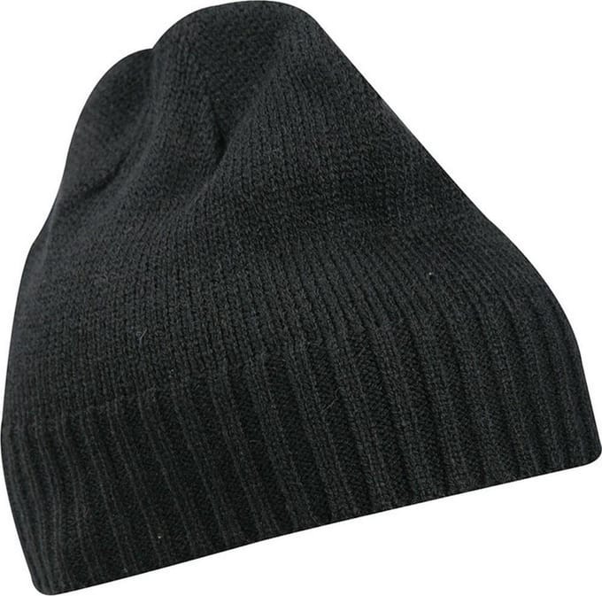 Myrtle Beach - Unisex Basic Geribbelde Beanie (Zwart)
