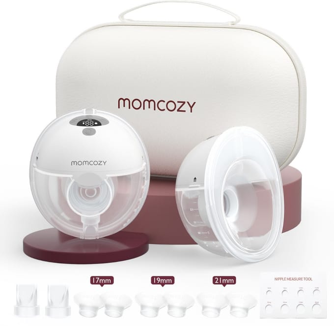 Momcozy M5 – Handsfree Borstkolf – 2 Stuks – Elektrisch – Stil & Compact – Met Borstschild Inserts
