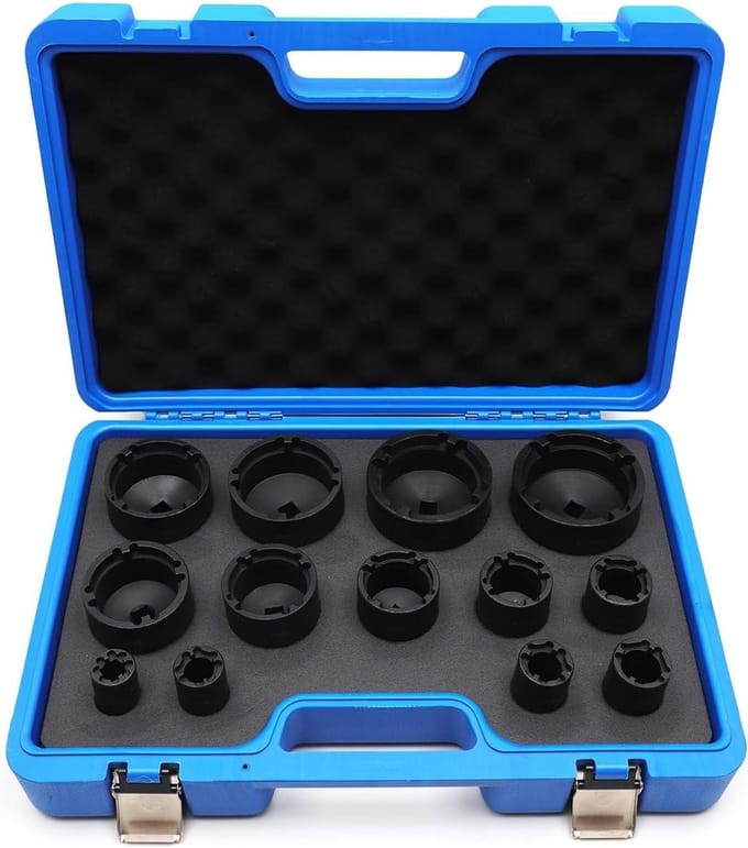 Borgmoer Socket Set - As Moer - Motor Reparatie - Gegroefde Ontwerp - 854 kg - Zilver