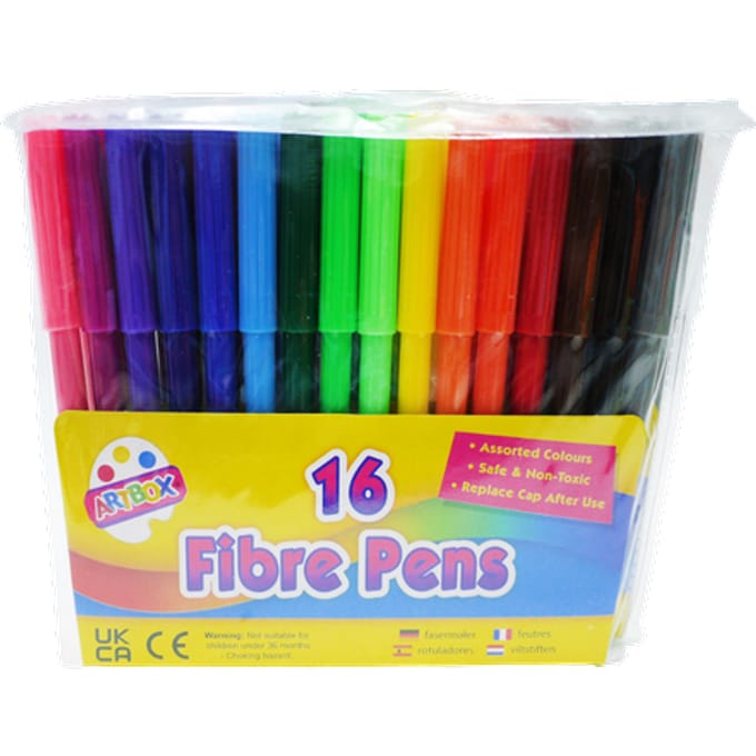 Artbox Fine Tip Fibre Kleurstiften – 16 stuks