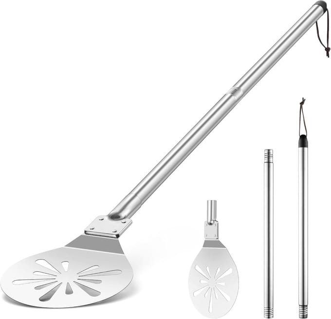 Pizzaschep - Pizza schep - Pizza Bakken - Roestvrij Staal - 13 cm - Zilver