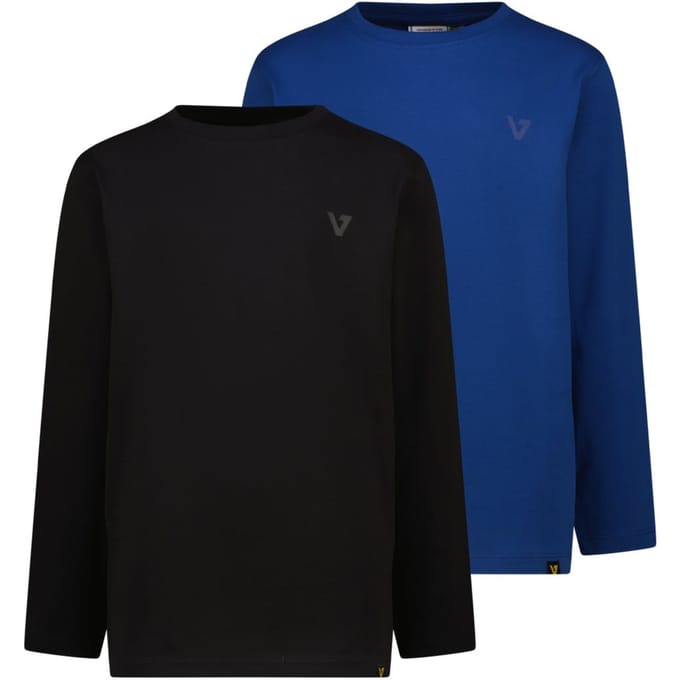 Vingino Boys Basic-ls-2pack T-shirt Deep Black Taglia: 2 | T-shirt Outlet | kids | Nero