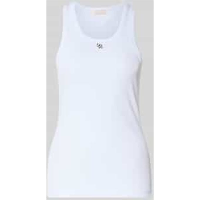 slim fit top met logo-applicatie