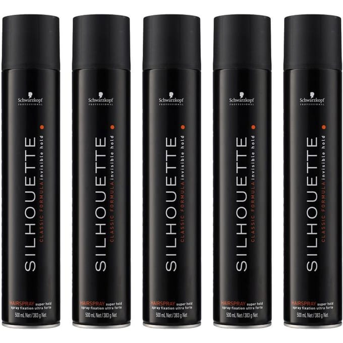 10x Schwarzkopf Silhouette Super Hold Spray 500ml