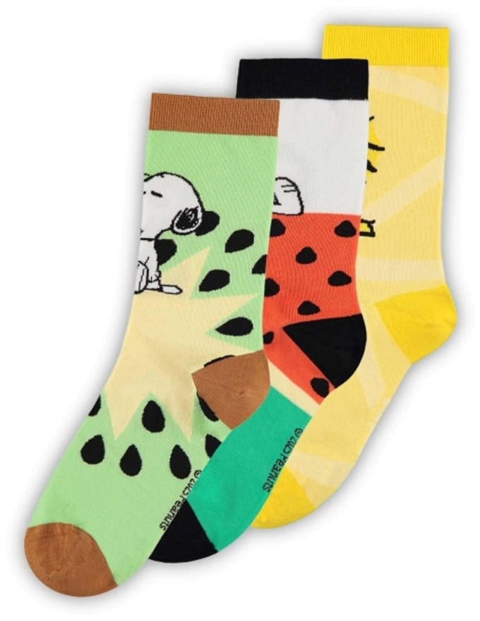 Peanuts - Snoopy and Woodstock Crew (3 Pack) Sokken - 39/42 - Multicolours